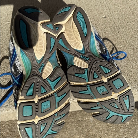 Asics Gel Blue & Gray Mesh Women's Running Shoes Size 8 - Picture 12 of 12